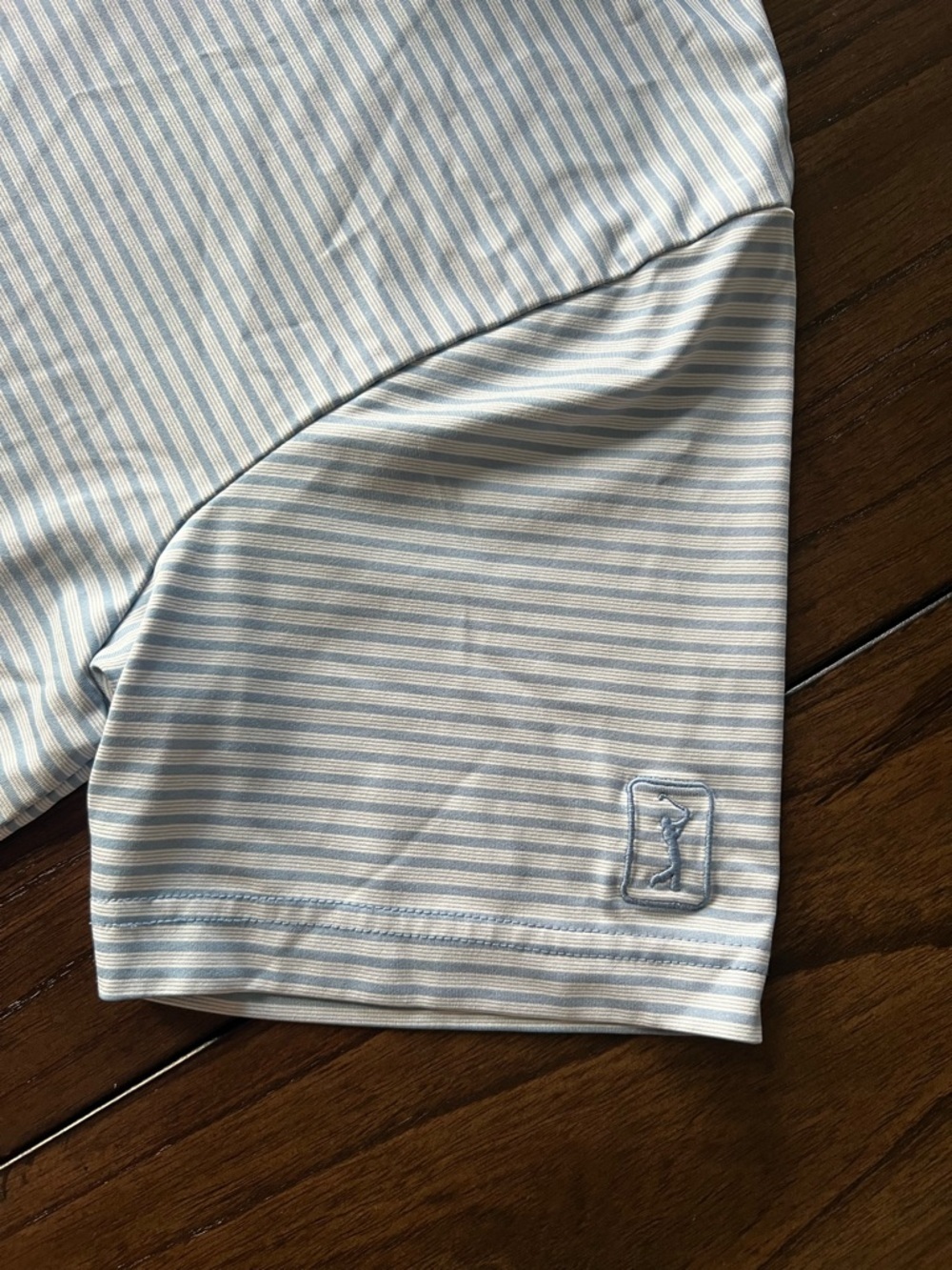 Men's PGA Light Blue Striped Golf Shirt - L - Picture 3 of 7